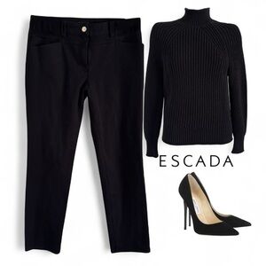 ESCADA BLACK DENIM SLIM STRAIGHT LEG JEANS SZ 38 / 8